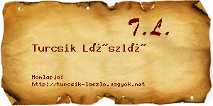 Turcsik László névjegykártya
